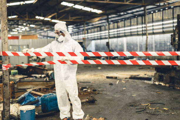 Professional Sewage Cleanup technician working in Hermitage, PA